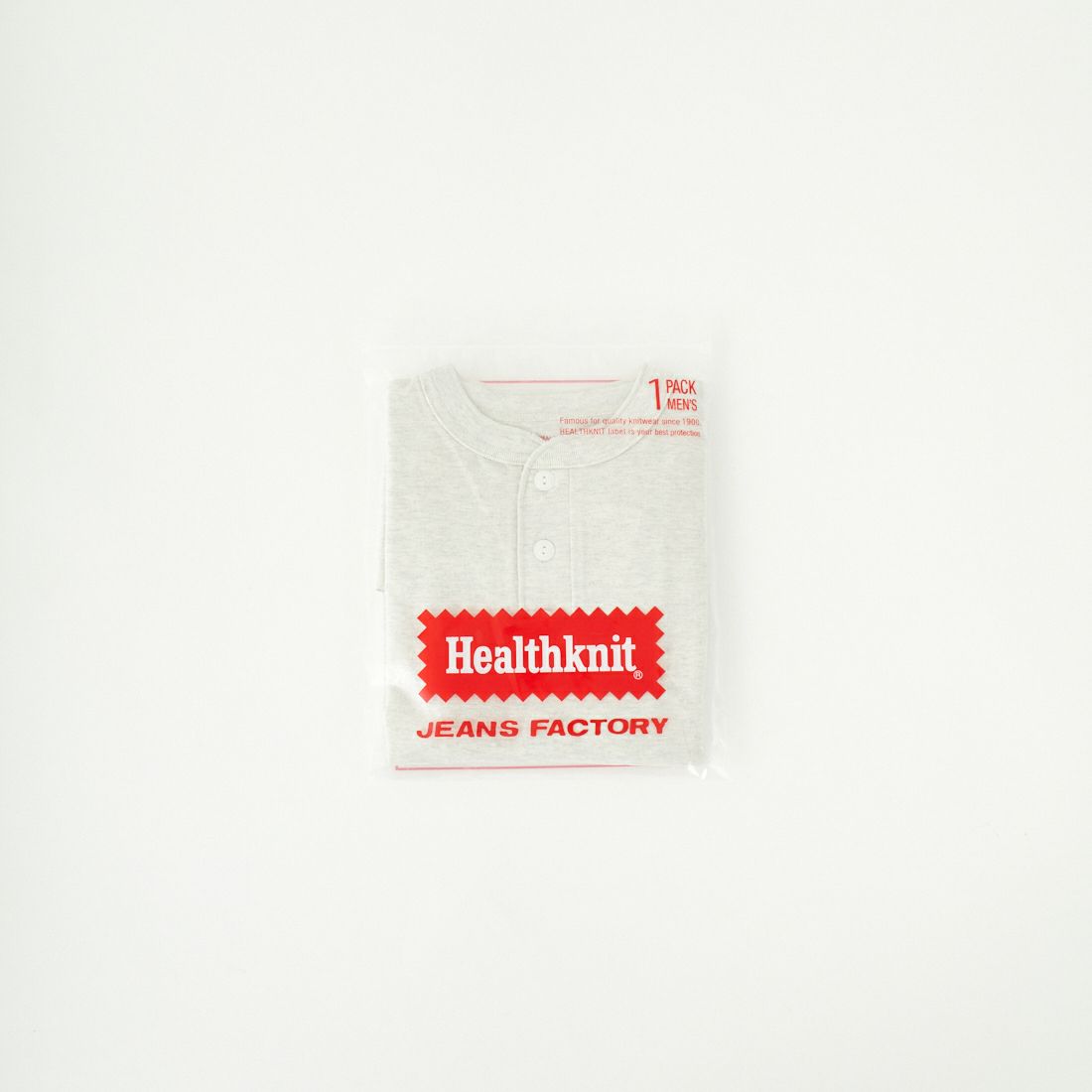 Health knit [ヘルスニット] 別注 ビッグシルエット ヘンリーネックTシャツ [HR25S-M121-JF] OATMEAL