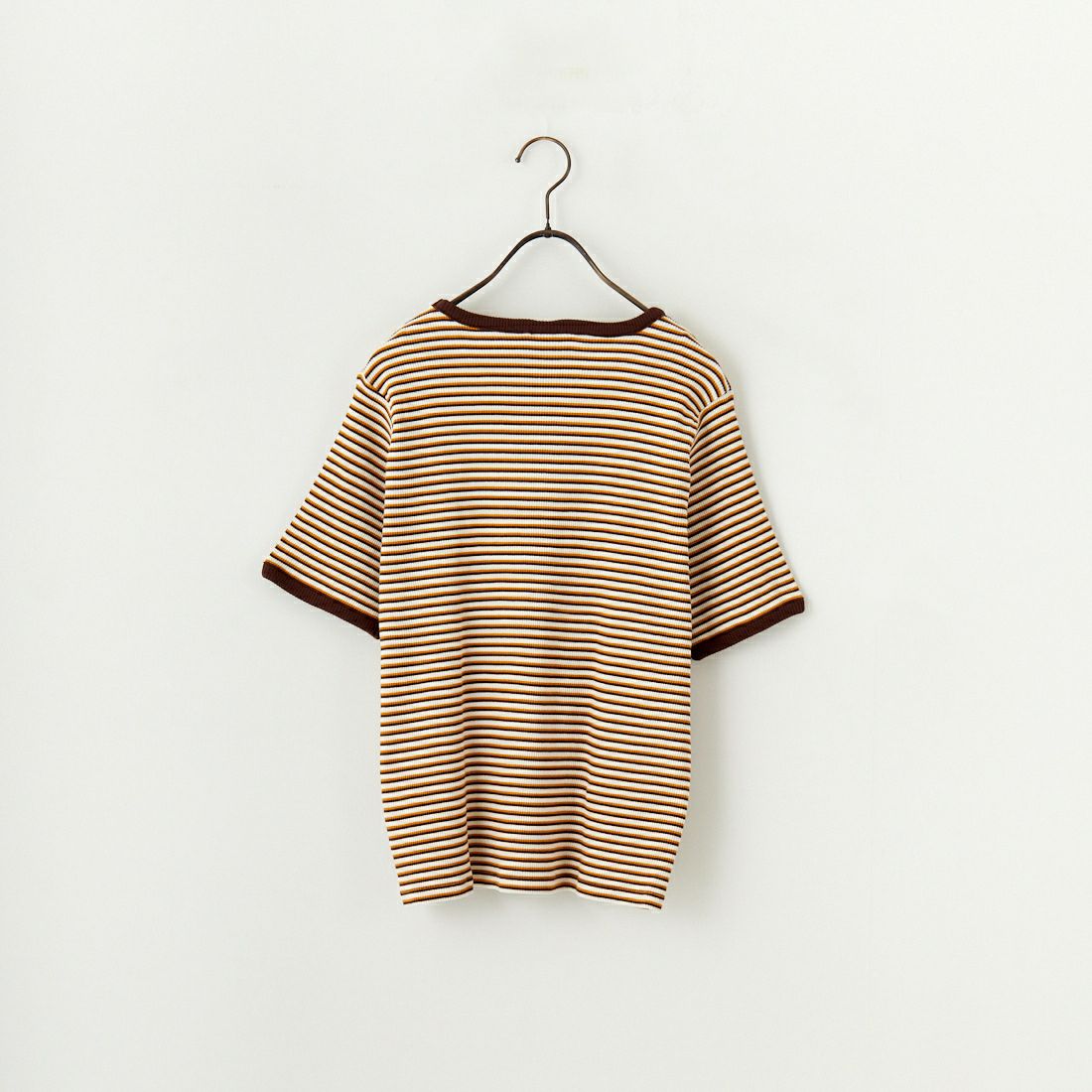 Health knit [ヘルスニット] クルーネックショートスリーブボーダーTシャツ [HR25S-L210] ORANGE
