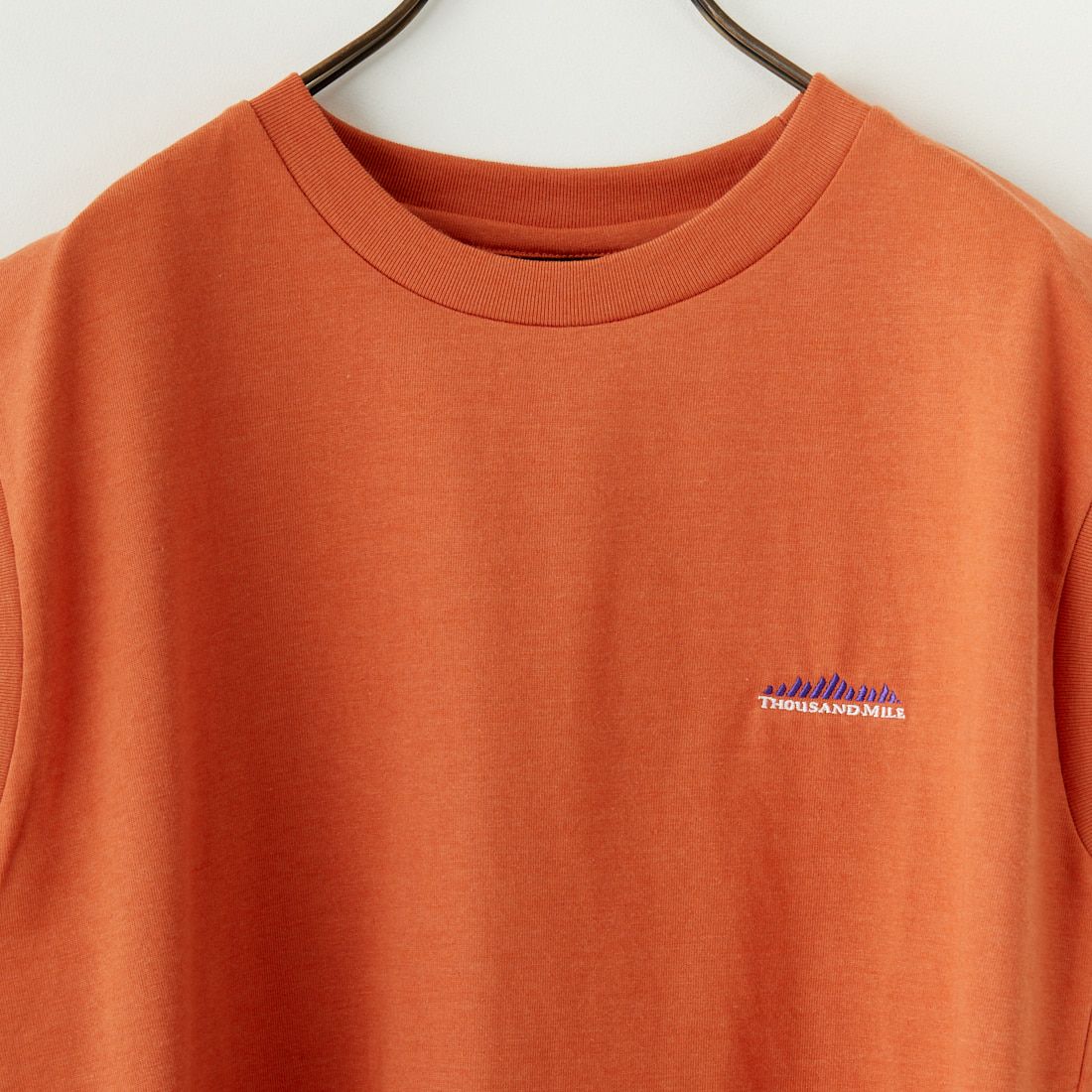 THOUSAND MILE [サウザンド マイル] ワンポイント刺繍ロゴ フレンチスリーブTシャツ [TM251TC00292] ORANGE