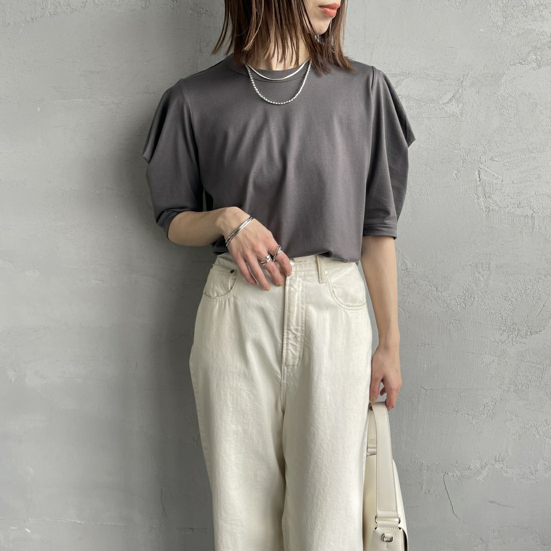 92 D.GRAY&&モデル身長：158cm 着用サイズ：F&&