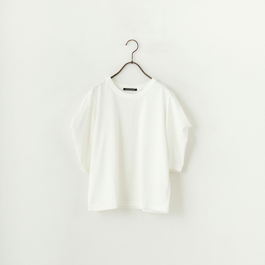mizuiro ind [ミズイロインド] ドレープスリーブTシャツ [1-210066] 11 O.WHITE