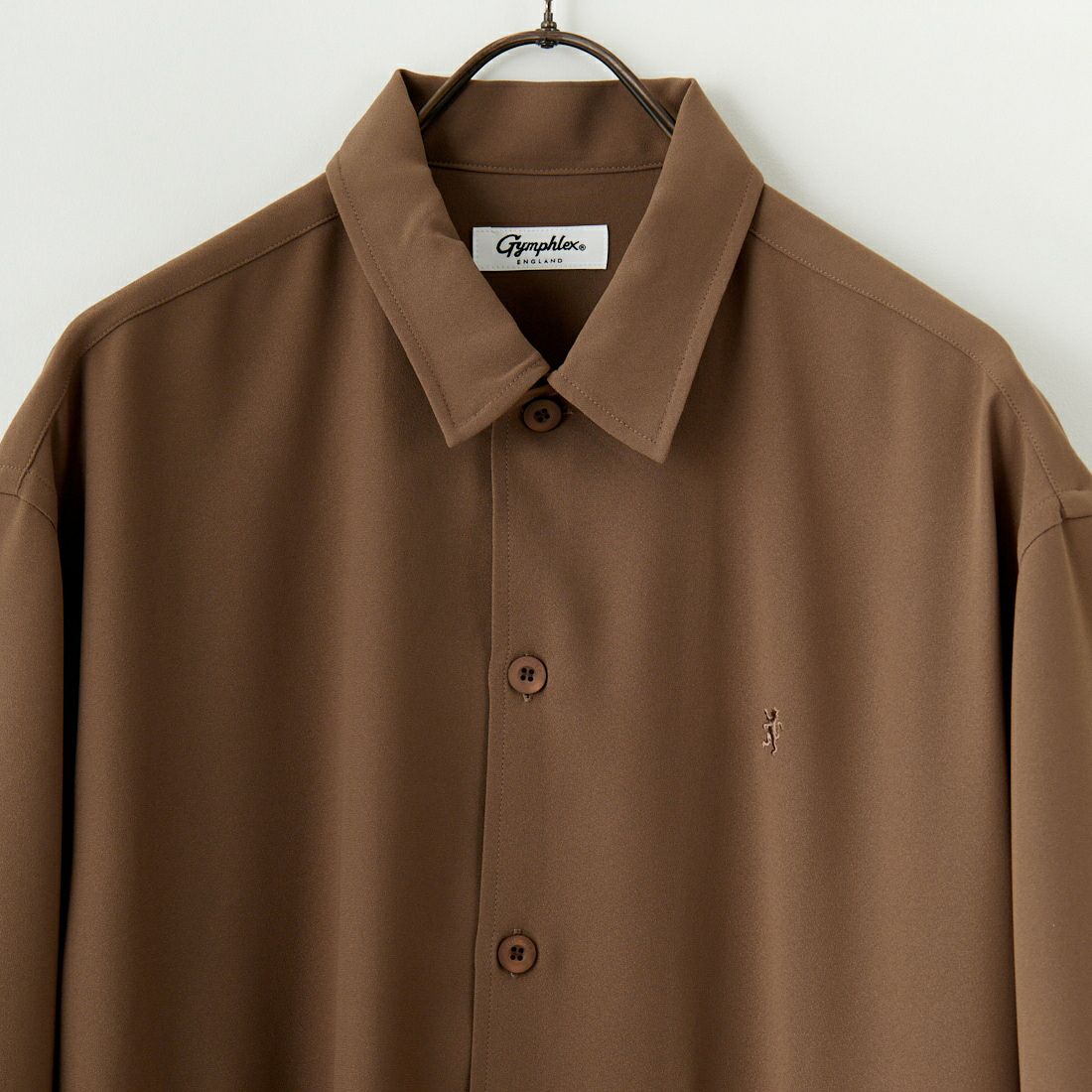 Gymphlex [ジムフレックス] ショートスリーブ レギュラーカラーシャツ [GY-B0372GST] TAUPE
