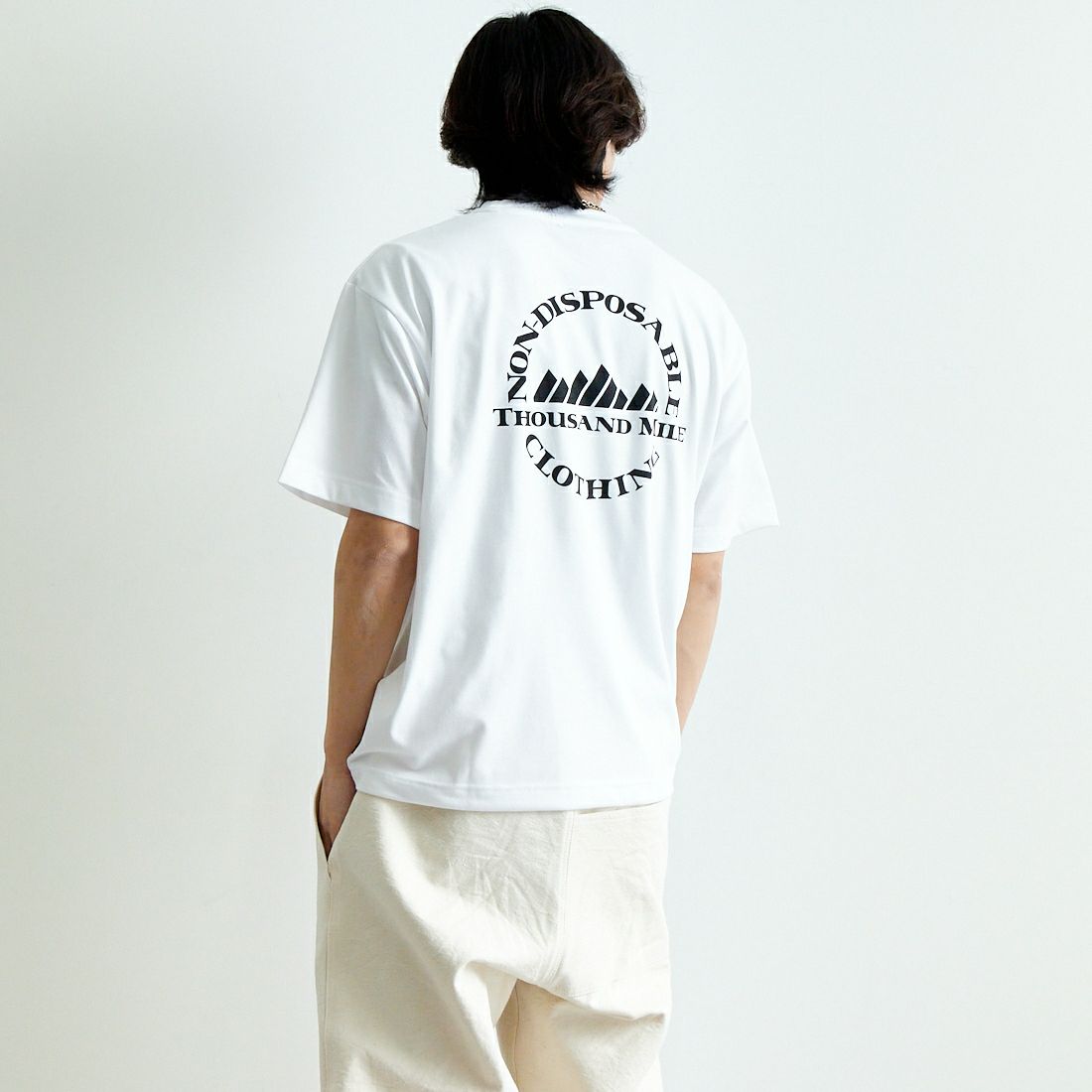 WHITE&&モデル身長：179cm 着用サイズ：L&&