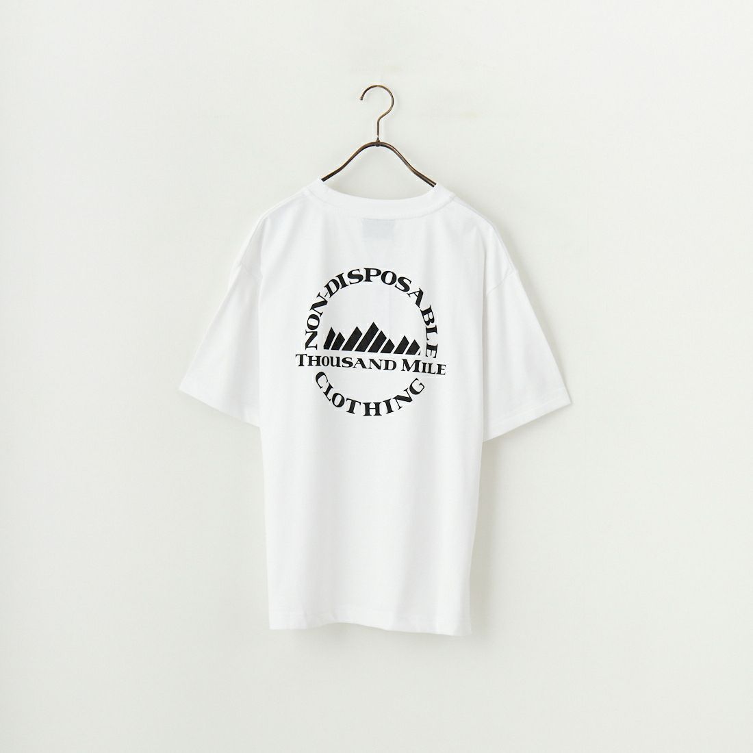 THOUSAND MILE [サウザンド マイル] サークルロゴ バックプリント ショートスリーブTシャツ [TM251TC00620] WHITE