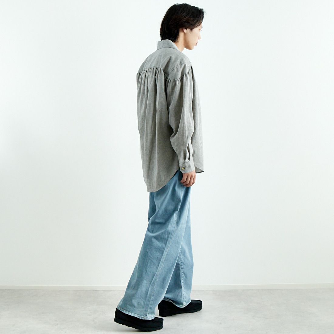 YANUK [ヤヌーク] TULLY ルーズストレート [57251204] ADS &&モデル身長：179cm 着用サイズ：30&&