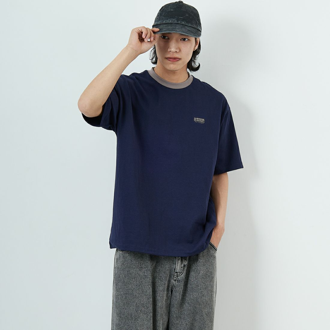 NVY/BEG&&モデル身長：179cm 着用サイズ：L&&