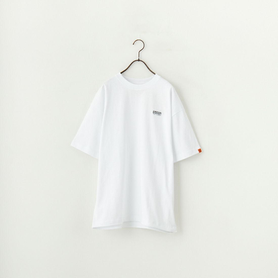 UNIVERSAL OVERALL [ユニバーサルオーバーオール] 別注 ドローコード付き ワイドシルエットTシャツ [U2513282IN-JF] WHITE