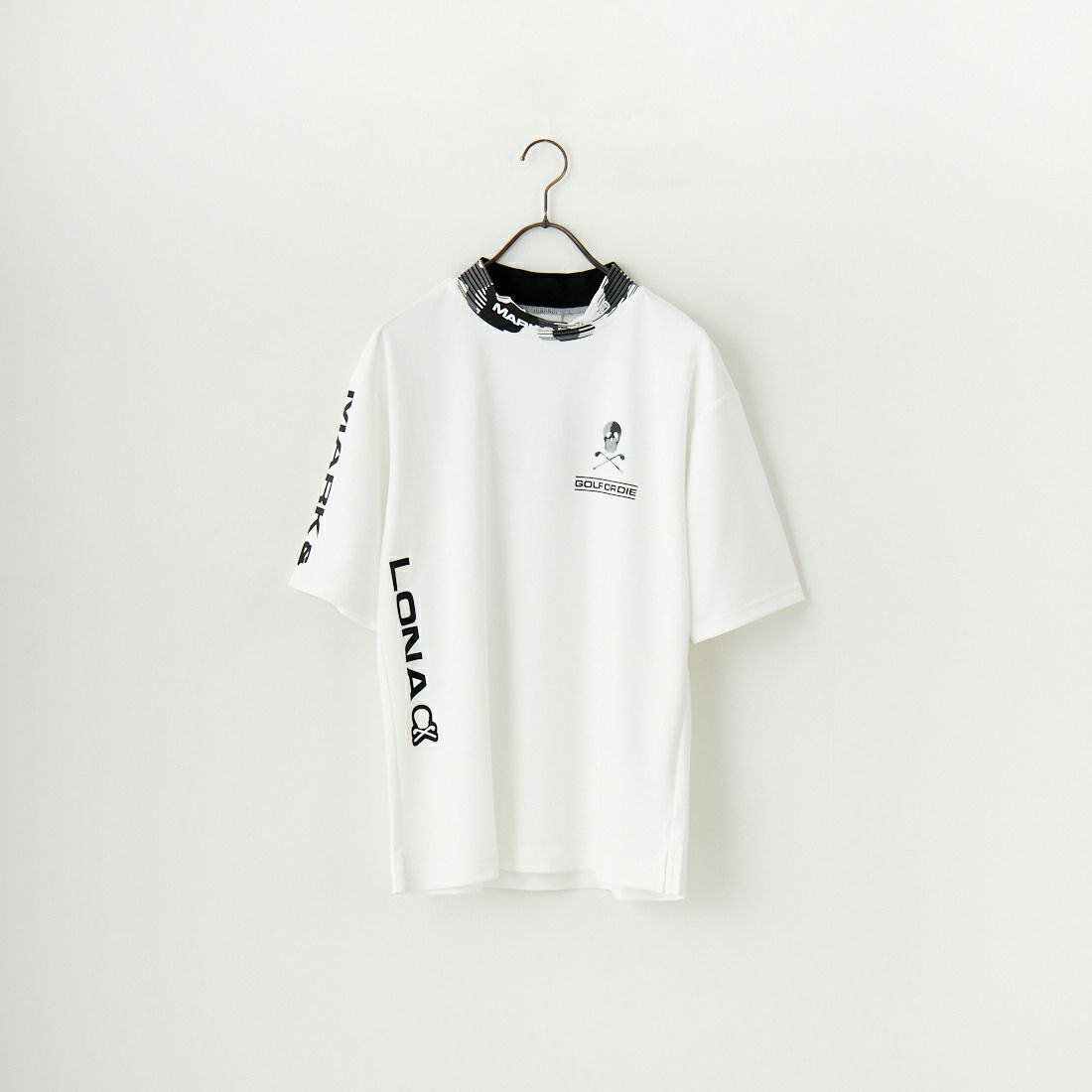 MARK & LONA [マークアンドロナ] アサインストラクチャード モックネックTシャツ [MLM-5A-AA13] WHITE