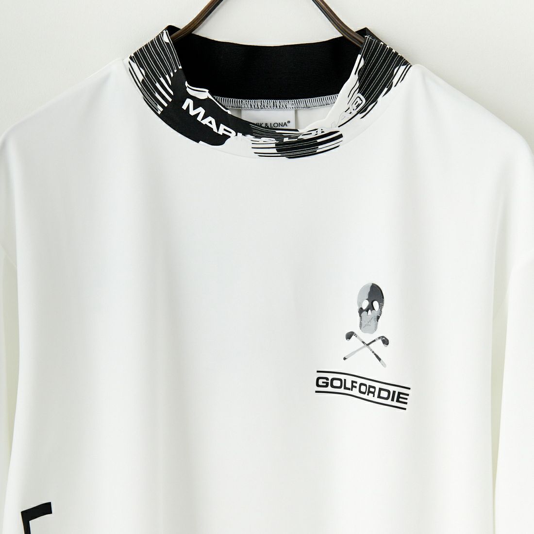 MARK & LONA [マークアンドロナ] アサインストラクチャード モックネックTシャツ [MLM-5A-AA13] WHITE