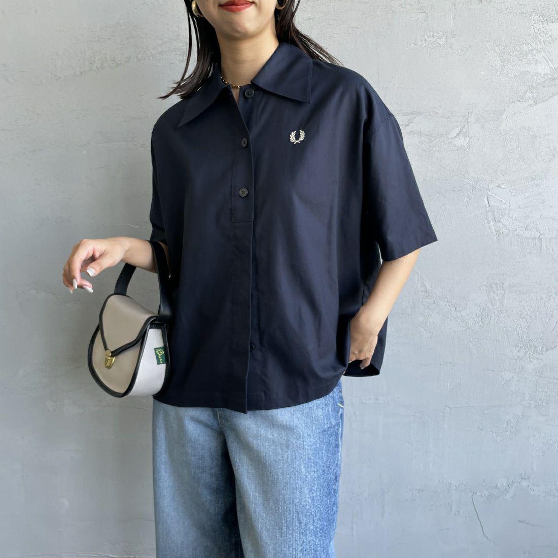 608 NAVY&&モデル身長：163cm 着用サイズ：10&&