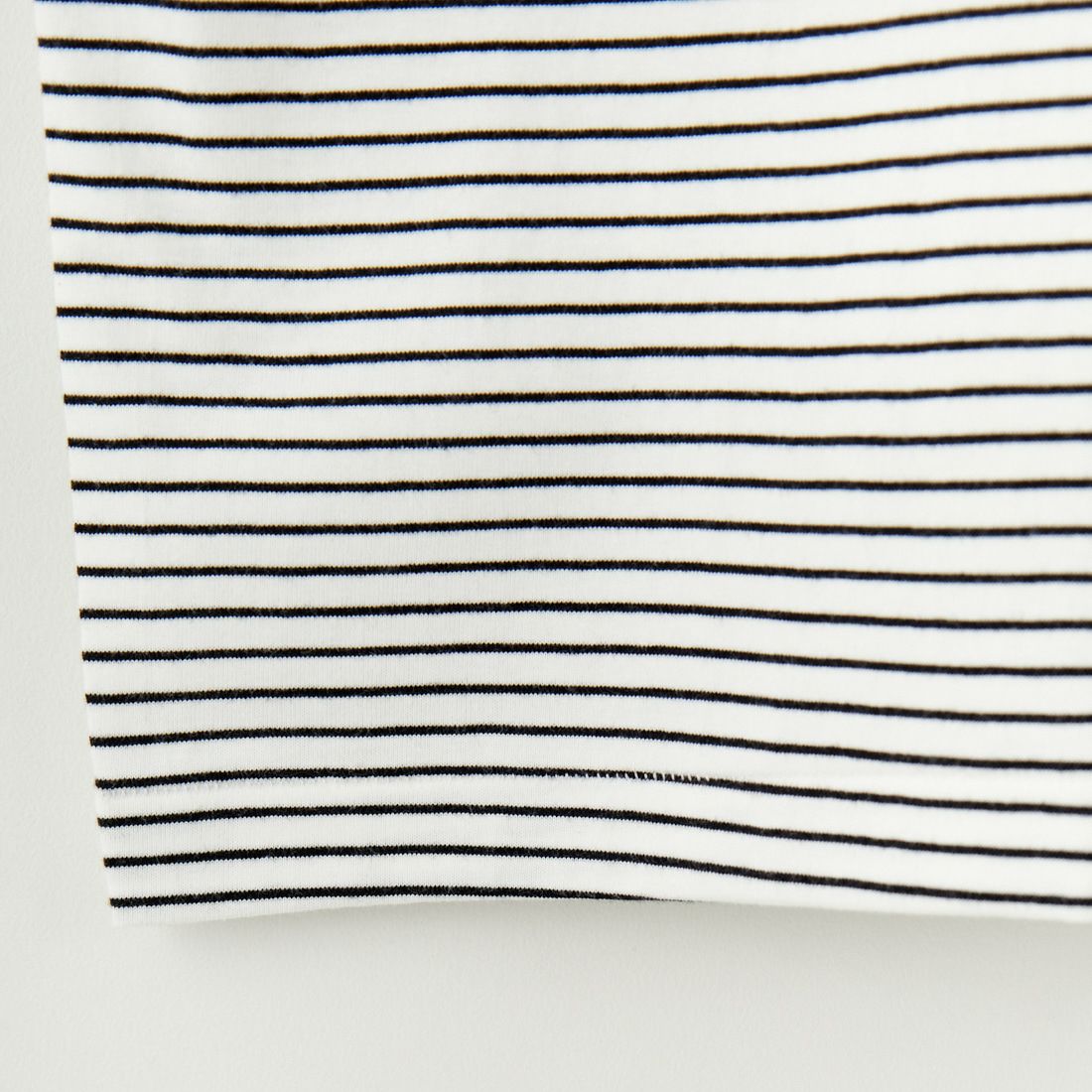 Health knit [ヘルスニット] ヘンリーネック ボーダーTシャツ [HR25S-M107] WHITE