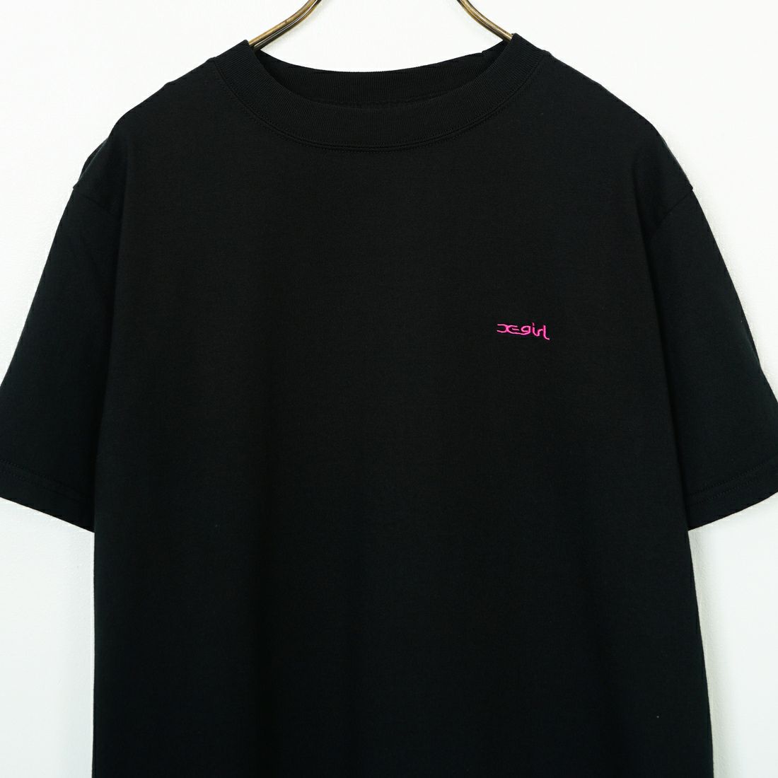 X-girl [エックスガール] フェイスロゴ ショートスリーブTシャツ [105251011011] BLACK