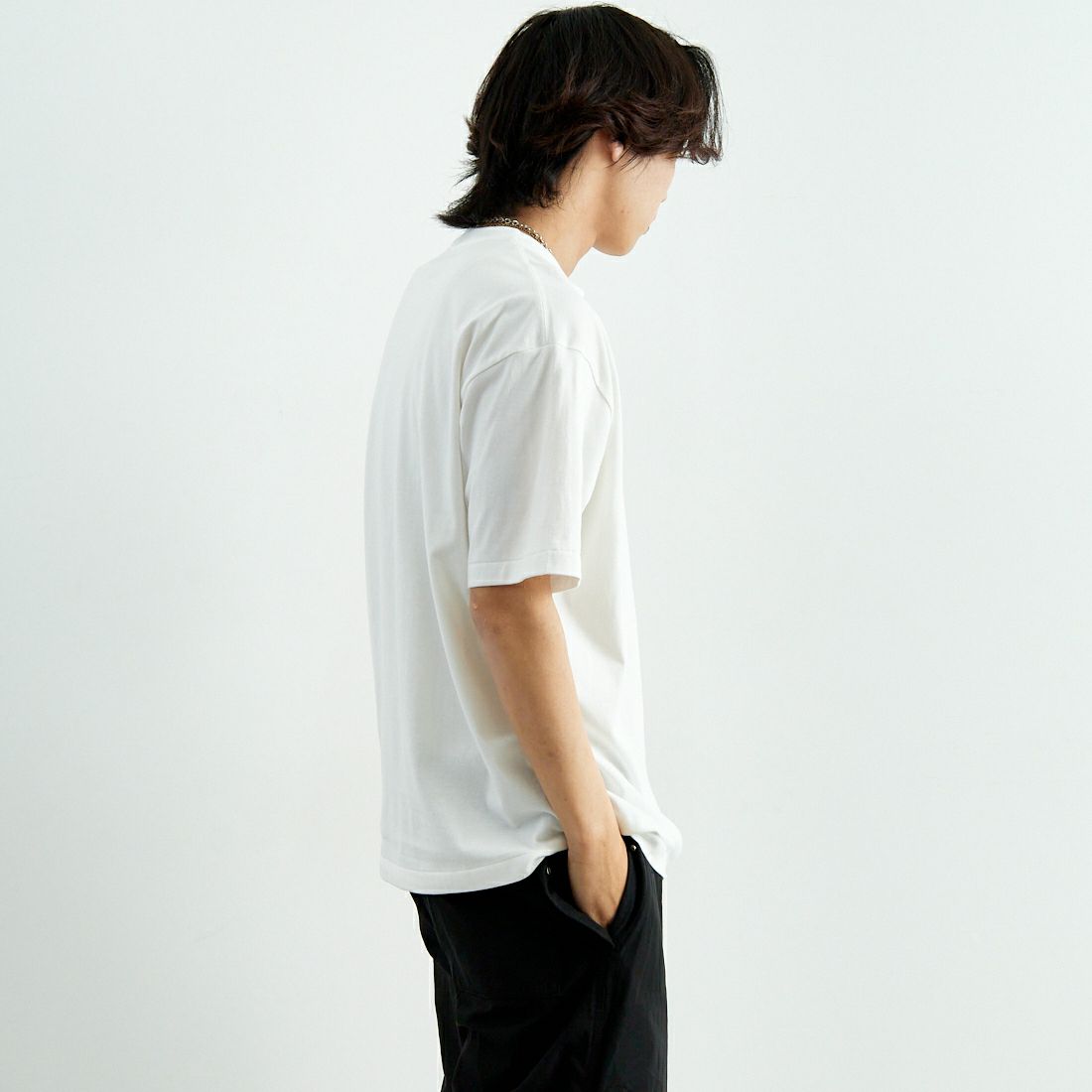 MANHATTAN PORTAGE [マンハッタンポーテージ] スカイラインロゴ ショートスリーブポケットTシャツ [MP-M611] BLACK