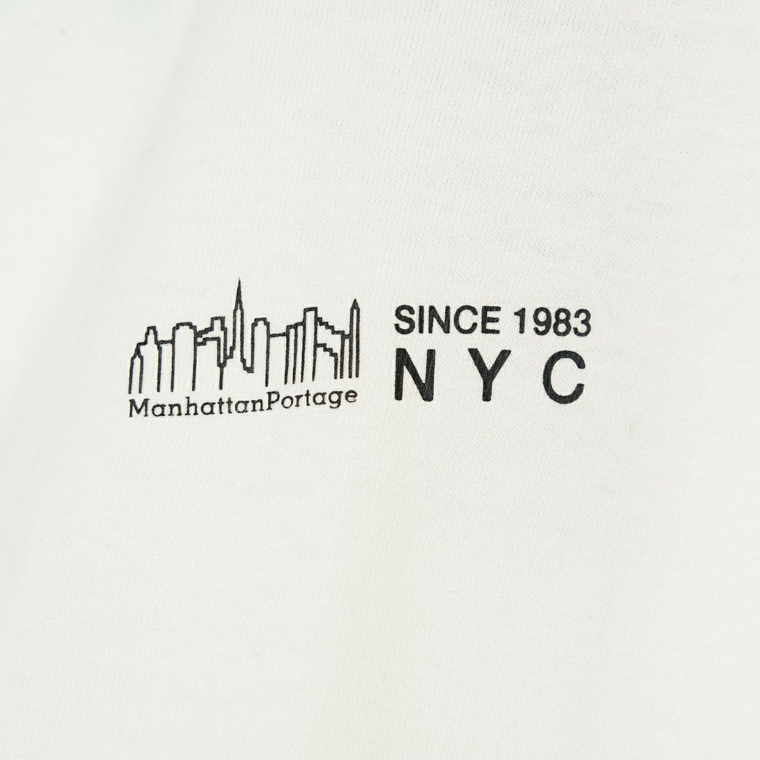 MANHATTAN PORTAGE [マンハッタンポーテージ] スカイラインロゴ ショートスリーブポケットTシャツ [MP-M611] WHITE