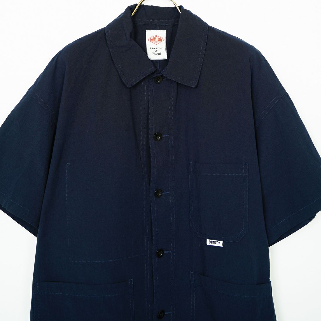 DANTON [ダントン] 半袖カバーオールシャツ [DT-B0239MUG] NAVY