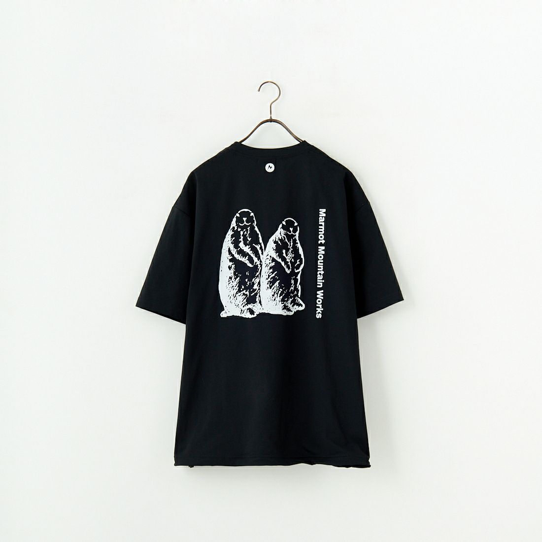 Marmot [マーモット] 別注 ドローコード付き マーモットバックプリントTシャツ [MTSS25MST329IN-JF] BLACK