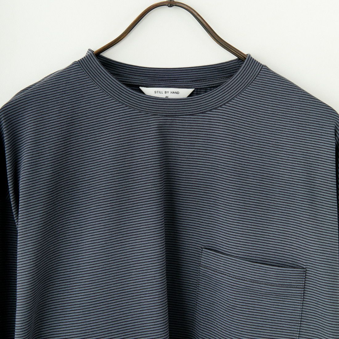 STILL BY HAND [スティルバイハンド] ストライプロングスリーブTシャツ [CS02251] GRY/NVY