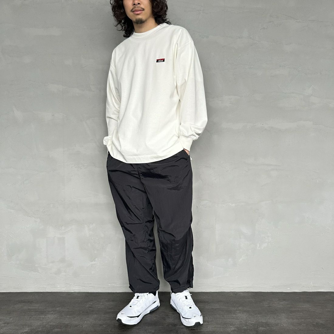 NANGA [ナンガ] エコハイブリッド ボックスロゴ刺繍Tシャツ [NW2411-1G803] WHT