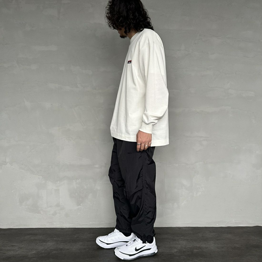 NANGA [ナンガ] エコハイブリッド ボックスロゴ刺繍Tシャツ [NW2411-1G803] WHT