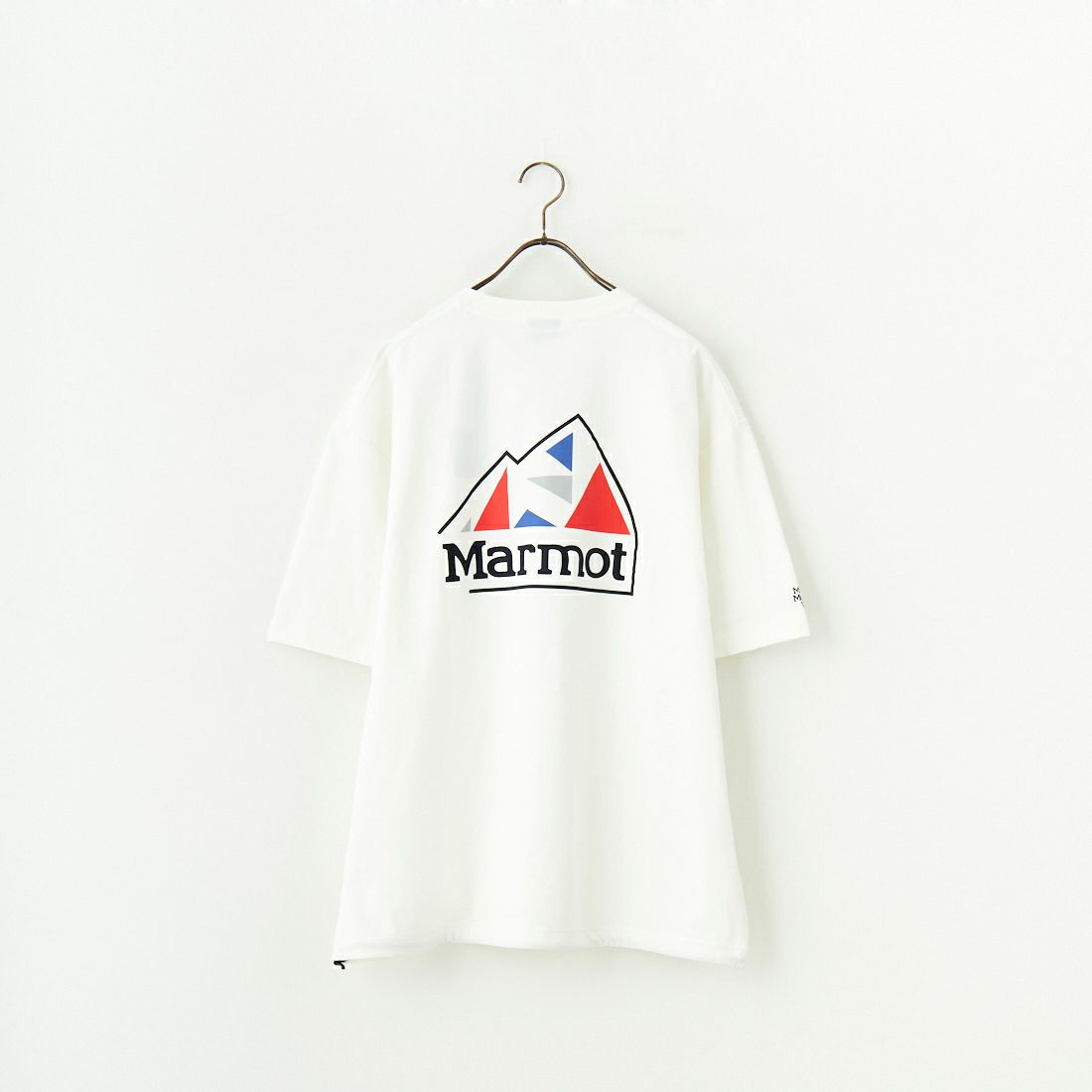 Marmot [マーモット] 別注 ドローコード付き バックプリントポケットTシャツ [MTSS25MST331IN-JF] WHITE