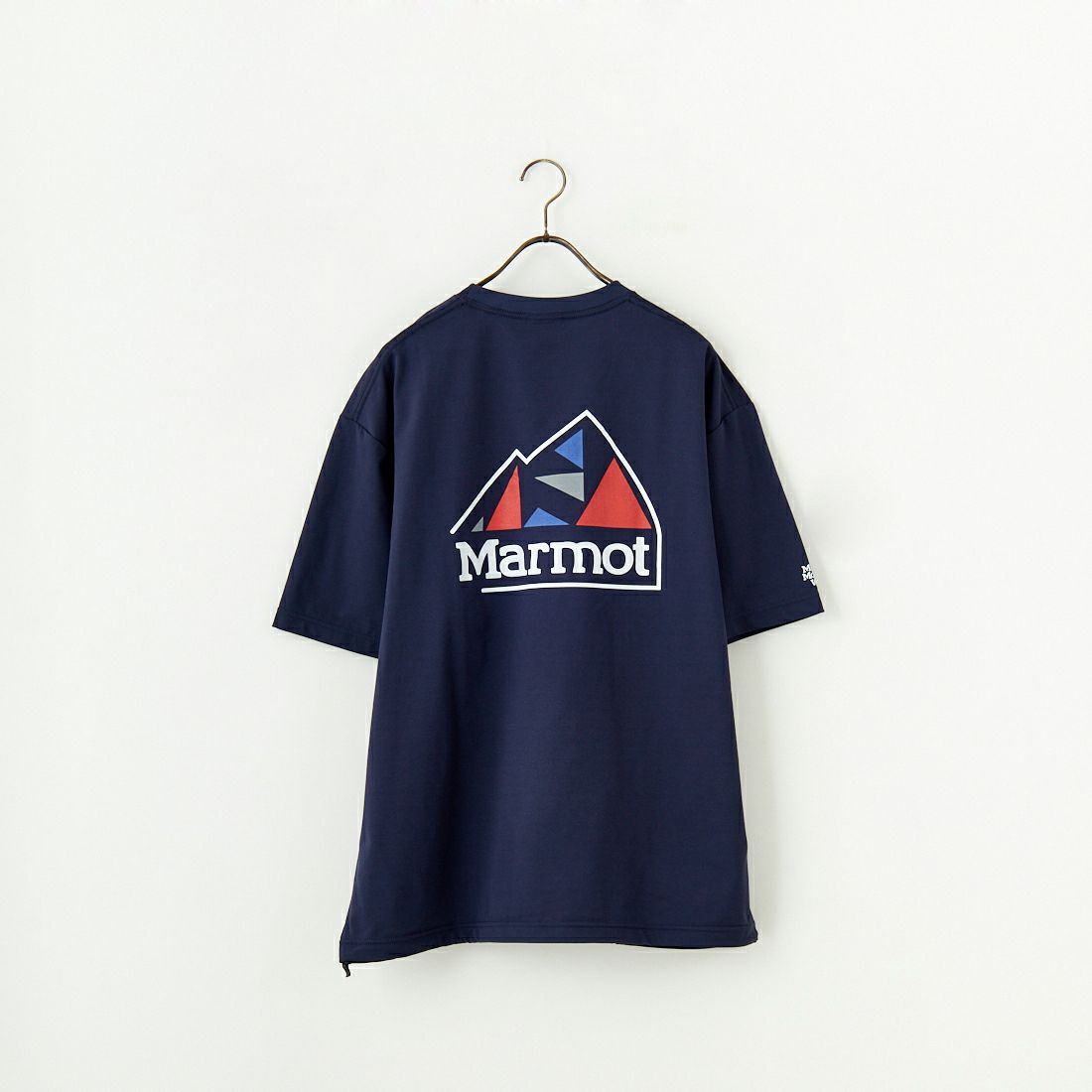 Marmot [マーモット] 別注 ドローコード付き バックプリントポケットTシャツ [MTSS25MST331IN-JF] NAVY