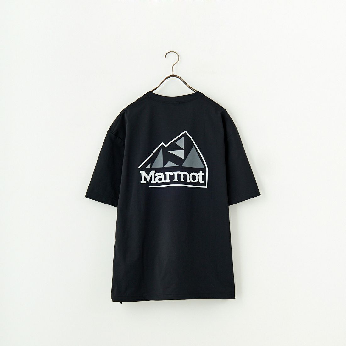 Marmot [マーモット] 別注 ドローコード付き バックプリントポケットTシャツ [MTSS25MST331IN-JF] BLACK