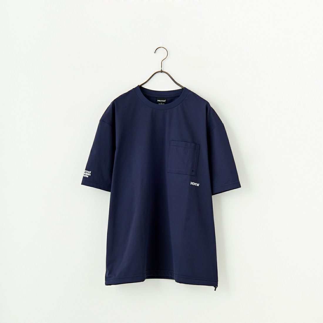 Marmot [マーモット] 別注 ドローコード付き バックプリントポケットTシャツ [MTSS25MST331IN-JF] NAVY