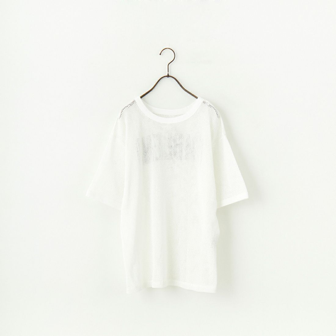 +81 BRANCA [ハチイチブランカ] 2WAYメッシュリンガーTシャツ [81B-25SS-CS30] WHITE