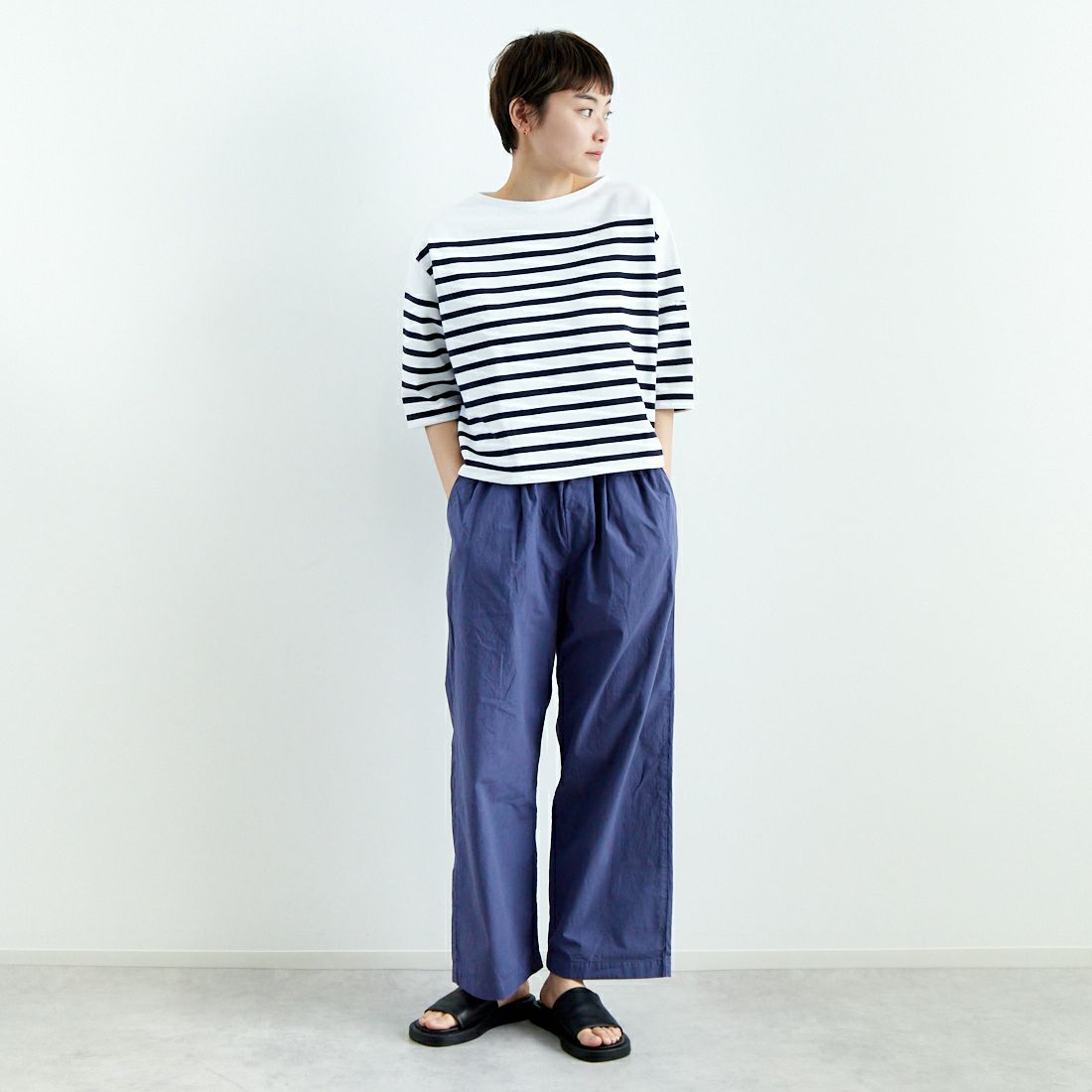 ORCIVAL [オーシバル] イージーパンツ [OR-E0257GDP] BLUE &&モデル身長：160cm 着用サイズ：1&&