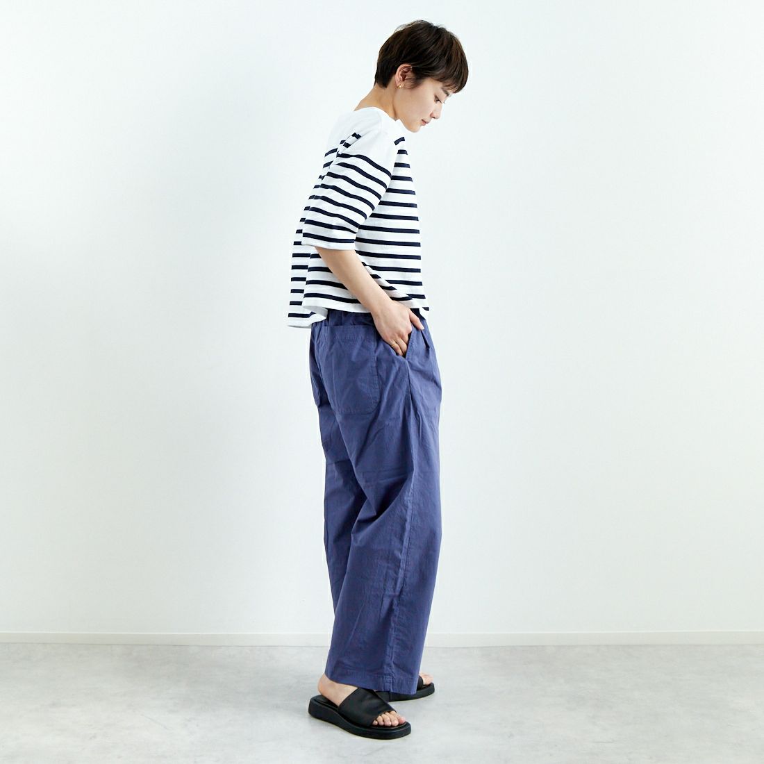 ORCIVAL [オーシバル] イージーパンツ [OR-E0257GDP] BLUE &&モデル身長：160cm 着用サイズ：1&&
