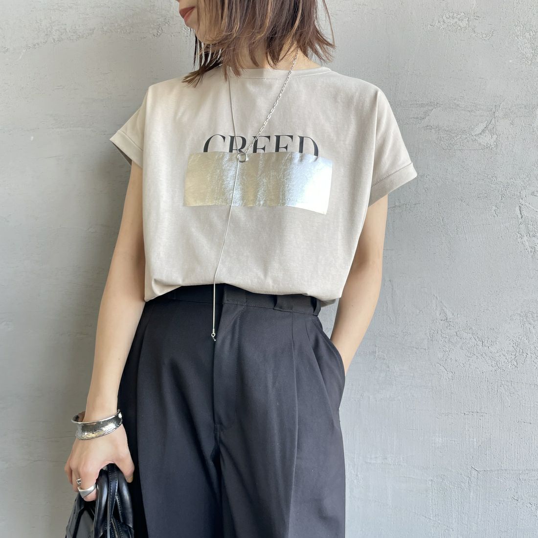 07 GRAY&&モデル身長：158cm 着用サイズ：F&&