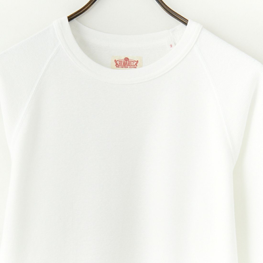 HOLLYWOOD RANCH MARKET [ハリウッドランチマーケット] ストレッチフライス ハーフスリーブTシャツ [1004664] WHITE