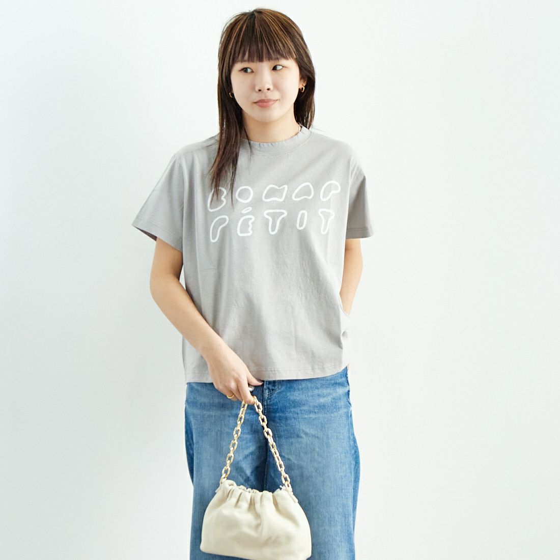 80 L.GRAY&&モデル身長：167cm 着用サイズ：F&&