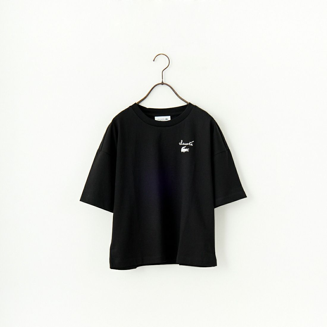 LACOSTE [ラコステ] ワイドクロップドTシャツ [TF2523] 031 BLACK