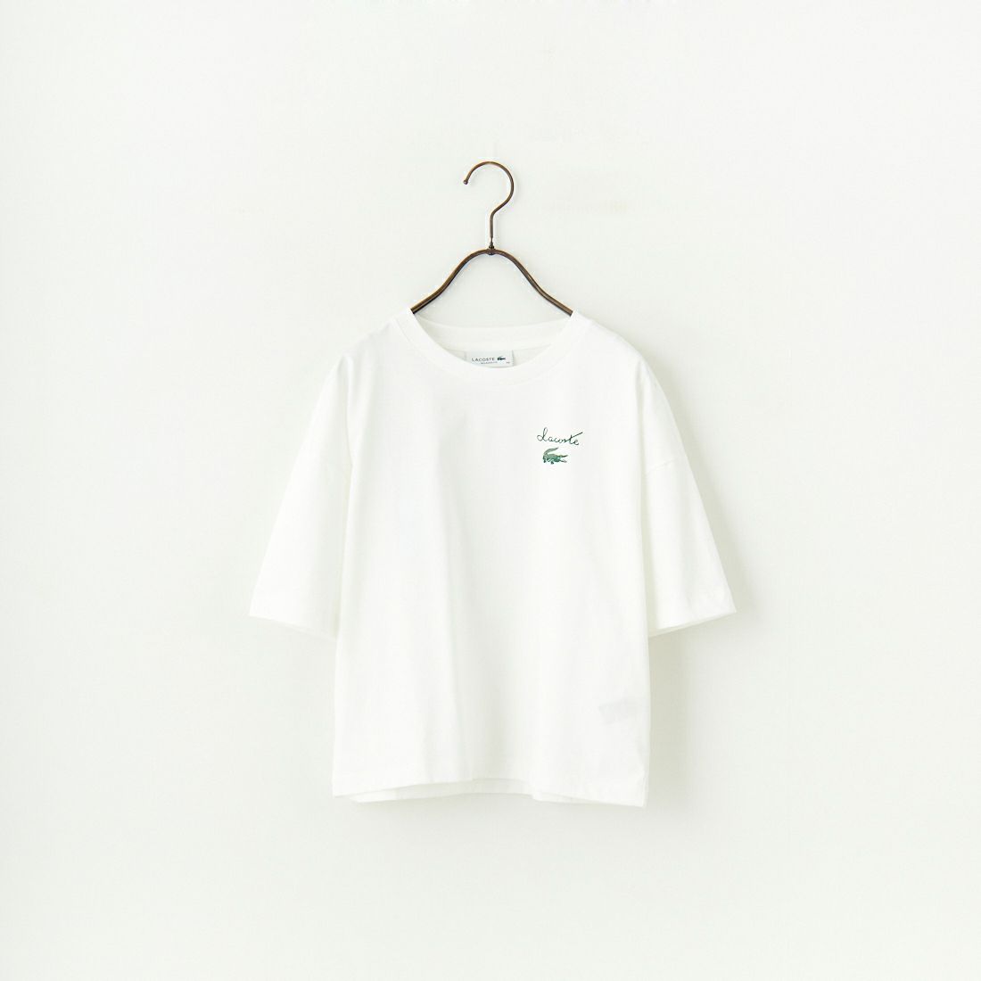 LACOSTE [ラコステ] ワイドクロップドTシャツ [TF2523] 70V WHITE