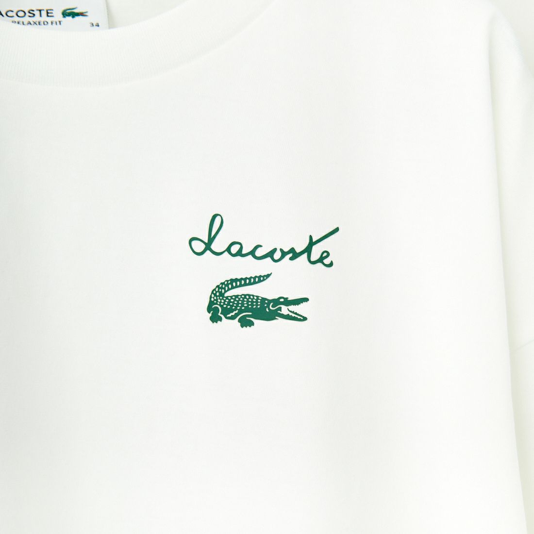 LACOSTE [ラコステ] ワイドクロップドTシャツ [TF2523] 70V WHITE