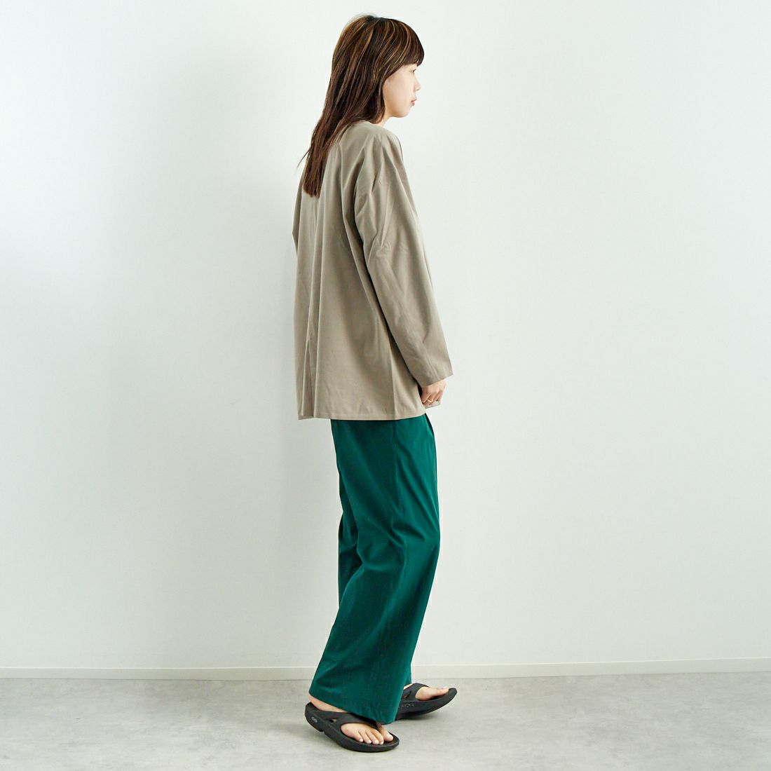 THE NORTH FACE [ザ ノースフェイス] テックラウンジカーディガン [NTW12560] FR &&モデル身長：167cm 着用サイズ：L&&