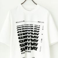 and wander [アンドワンダー] gracier プリントTシャツ
