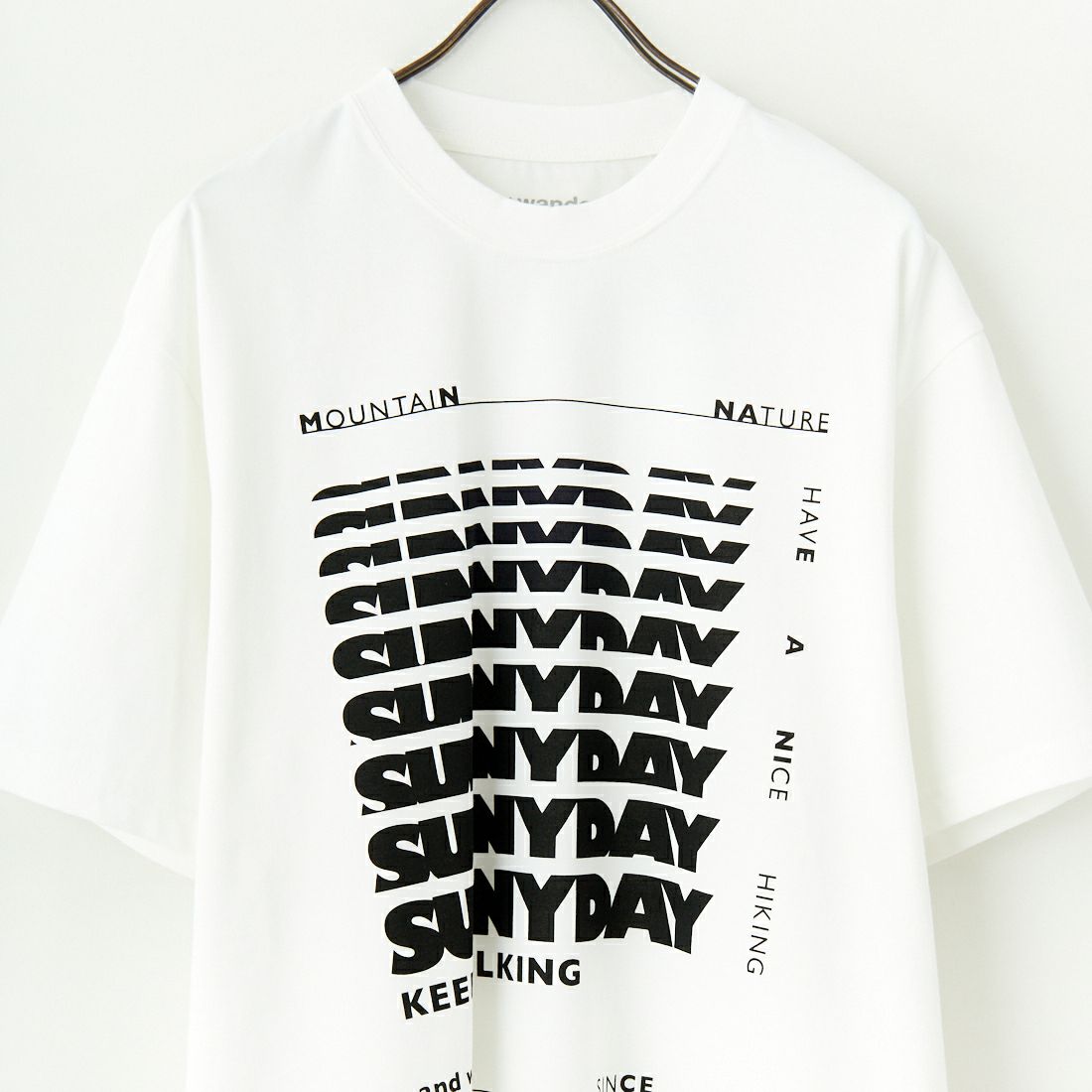 and wander [アンドワンダー] gracier プリントTシャツ [5745184097] WHITE