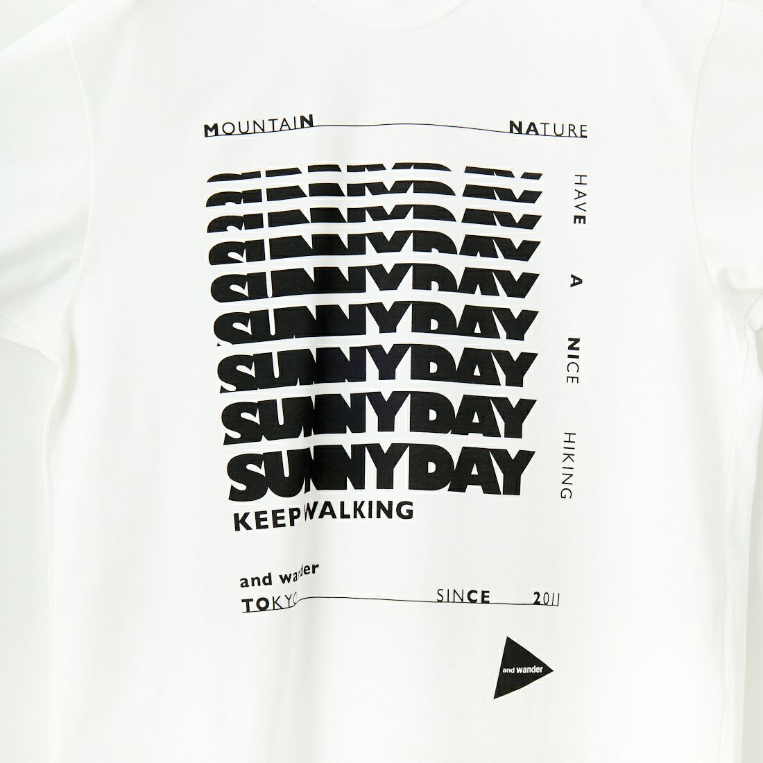 and wander [アンドワンダー] gracier プリントTシャツ [5745184097] WHITE
