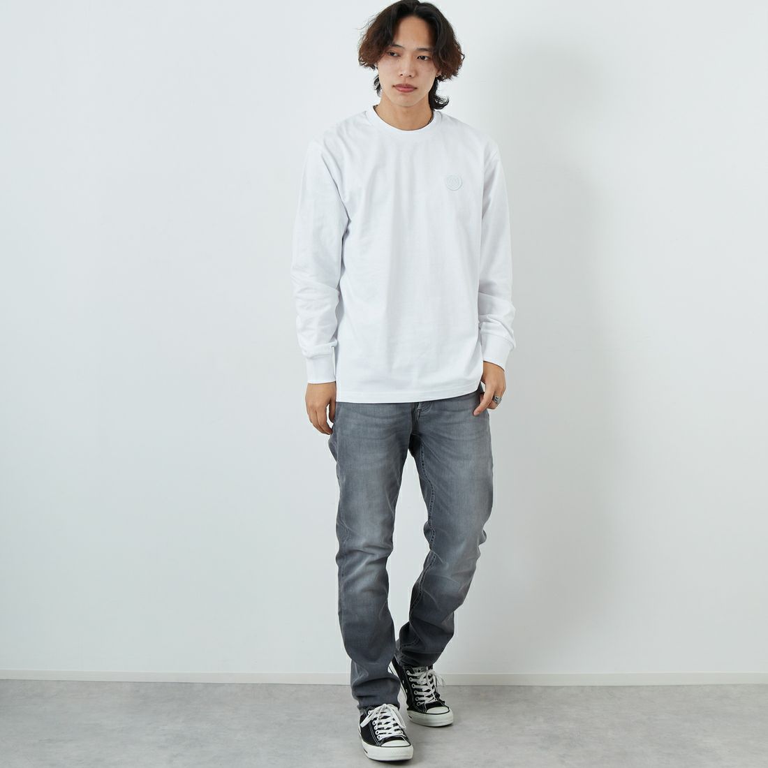 PARIS SAINT-GERMAN [パリ・サンジェルマン] PSGロゴデザイン バックプリントTシャツ [PS0325SS0002] WHITE &&モデル身長：179cm 着用サイズ：L&&