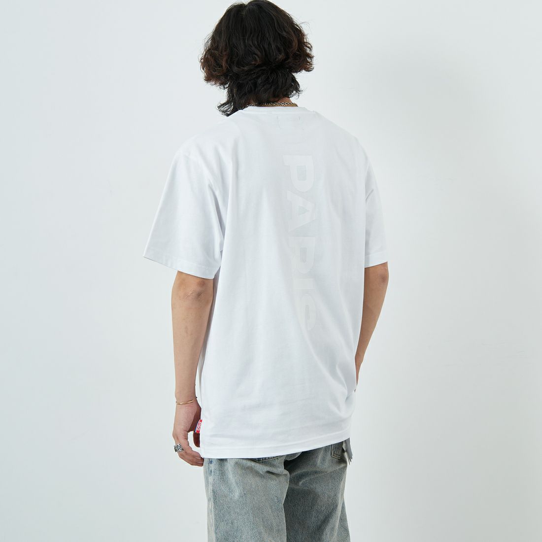 PARIS SAINT-GERMAN [パリ・サンジェルマン] PARISロゴ バックプリントTシャツ [PS0125SS0001] WHITE PARIS SAINT-GERMAN [パリ・サンジェルマン] PARISロゴ バックプリントTシャツ [PS0125SS0001] WHITE &&モデル身長：179cm 着用サイズ：XL&&