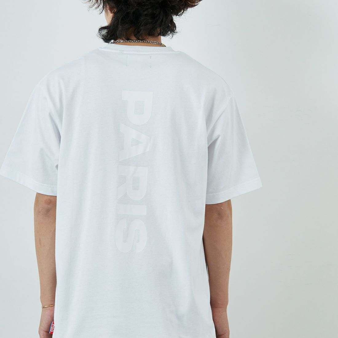 PARIS SAINT-GERMAN [パリ・サンジェルマン] PARISロゴ バックプリントTシャツ [PS0125SS0001] WHITE PARIS SAINT-GERMAN [パリ・サンジェルマン] PARISロゴ バックプリントTシャツ [PS0125SS0001] WHITE &&モデル身長：179cm 着用サイズ：XL&&