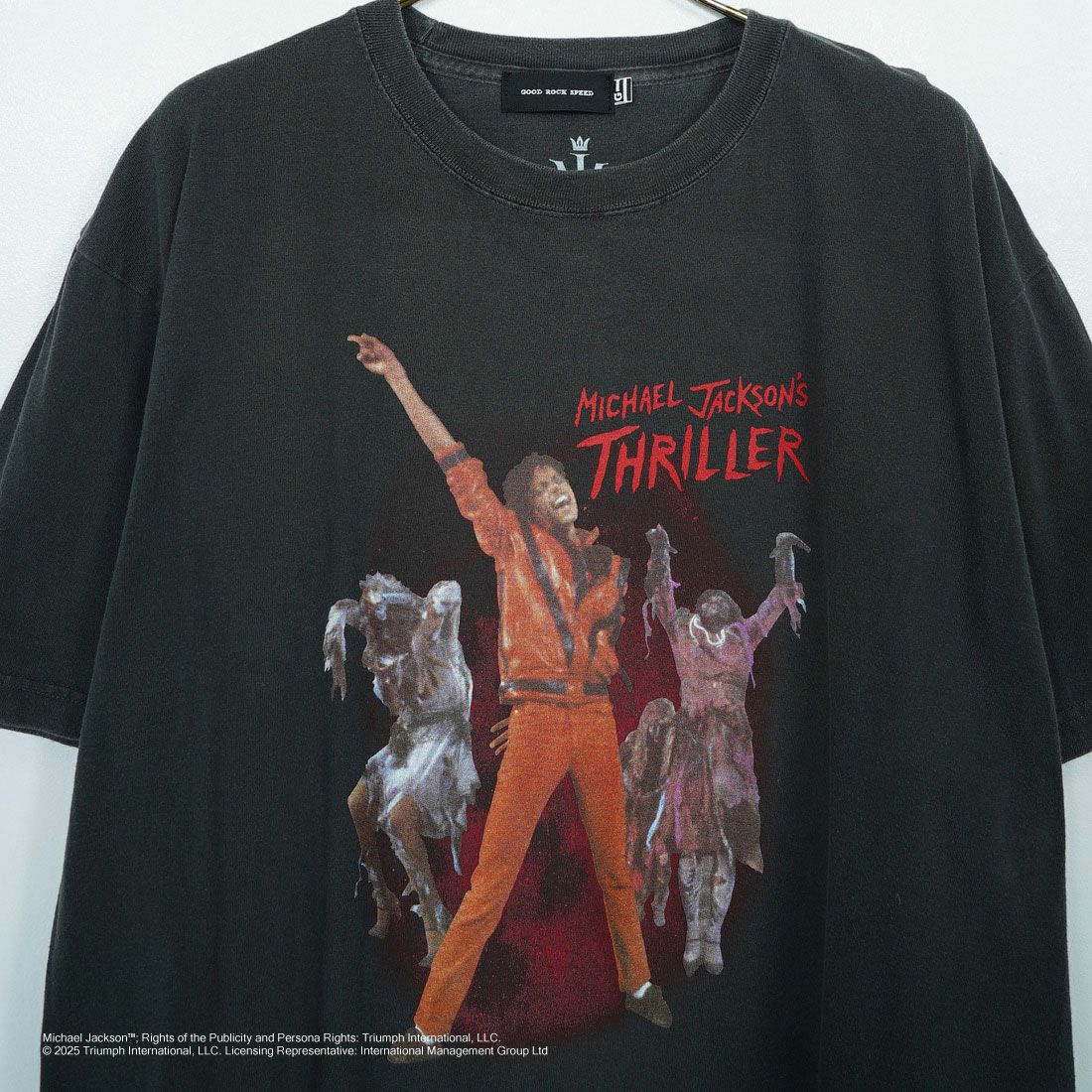 GOOD ROCK SPEED [グッドロックスピード] MICHAEL JACKSON PHOTO T-SHIRT by GOOD ROCK SPEED [25MJK003W] CHARCOAL