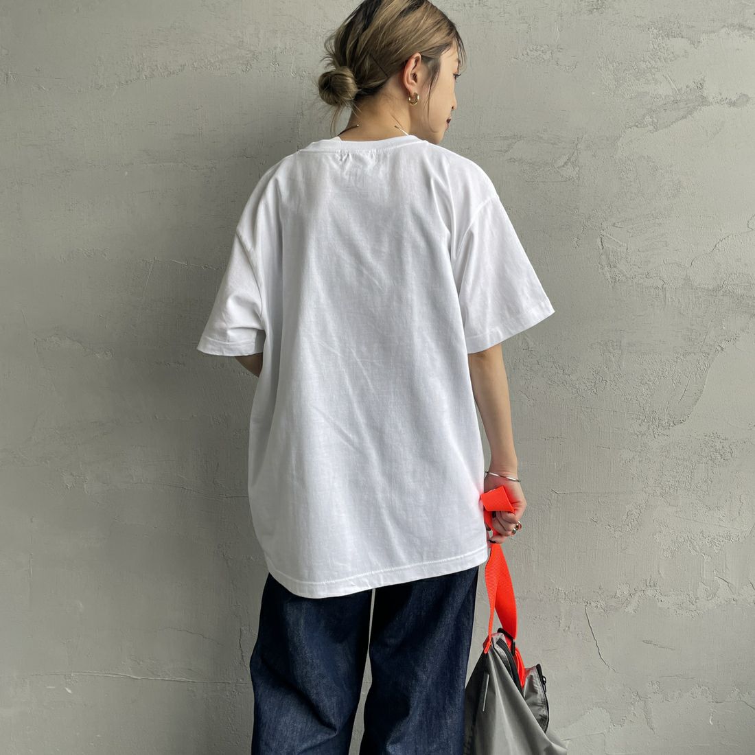 GOOD ROCK SPEED [グッドロックスピード] MICHAEL JACKSON PHOTO T-SHIRT by GOOD ROCK SPEED [25MJK002W] WHITE &&モデル身長：150cm 着用サイズ：F&&