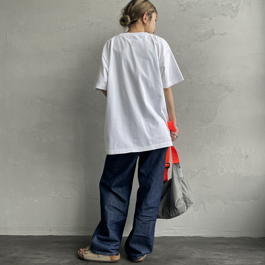 GOOD ROCK SPEED [グッドロックスピード] MICHAEL JACKSON PHOTO T-SHIRT by GOOD ROCK SPEED [25MJK002W] WHITE &&モデル身長：150cm 着用サイズ：F&&