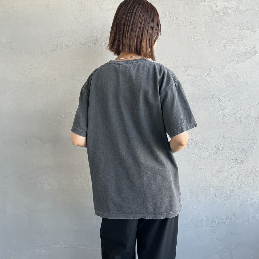 GOOD ROCK SPEED [グッドロックスピード] MICHAEL JACKSON PHOTO T-SHIRT by GOOD ROCK SPEED [25MJK003W] CHARCOAL &&モデル身長：160cm 着用サイズ：F&&