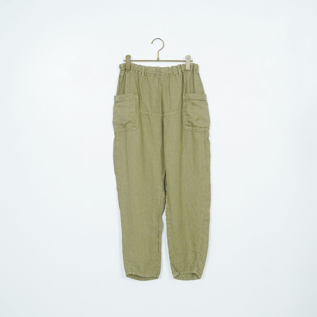 tumugu: [ツムグ] ソリトリネン イージーパンツ [TB23244A-WA] 33 KHAKI