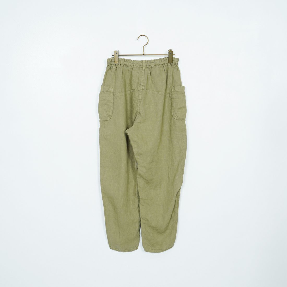 tumugu: [ツムグ] ソリトリネン イージーパンツ [TB23244A-WA] 33 KHAKI