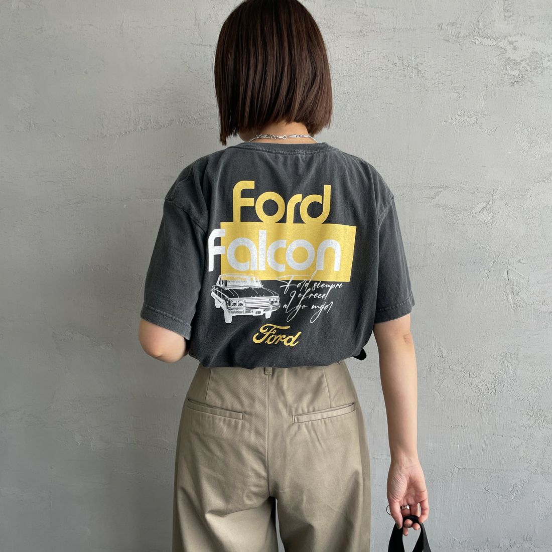 GOOD ROCK SPGOOD ROCK SPEED [グッドロックスピード] ファルコン Tシャツ [25FOD009W] CHARCOAL &&モデル身長：160cm 着用サイズ：F&&EED [グッドロックスピード] ファルコン Tシャツ [25FOD009W] CHARCOAL